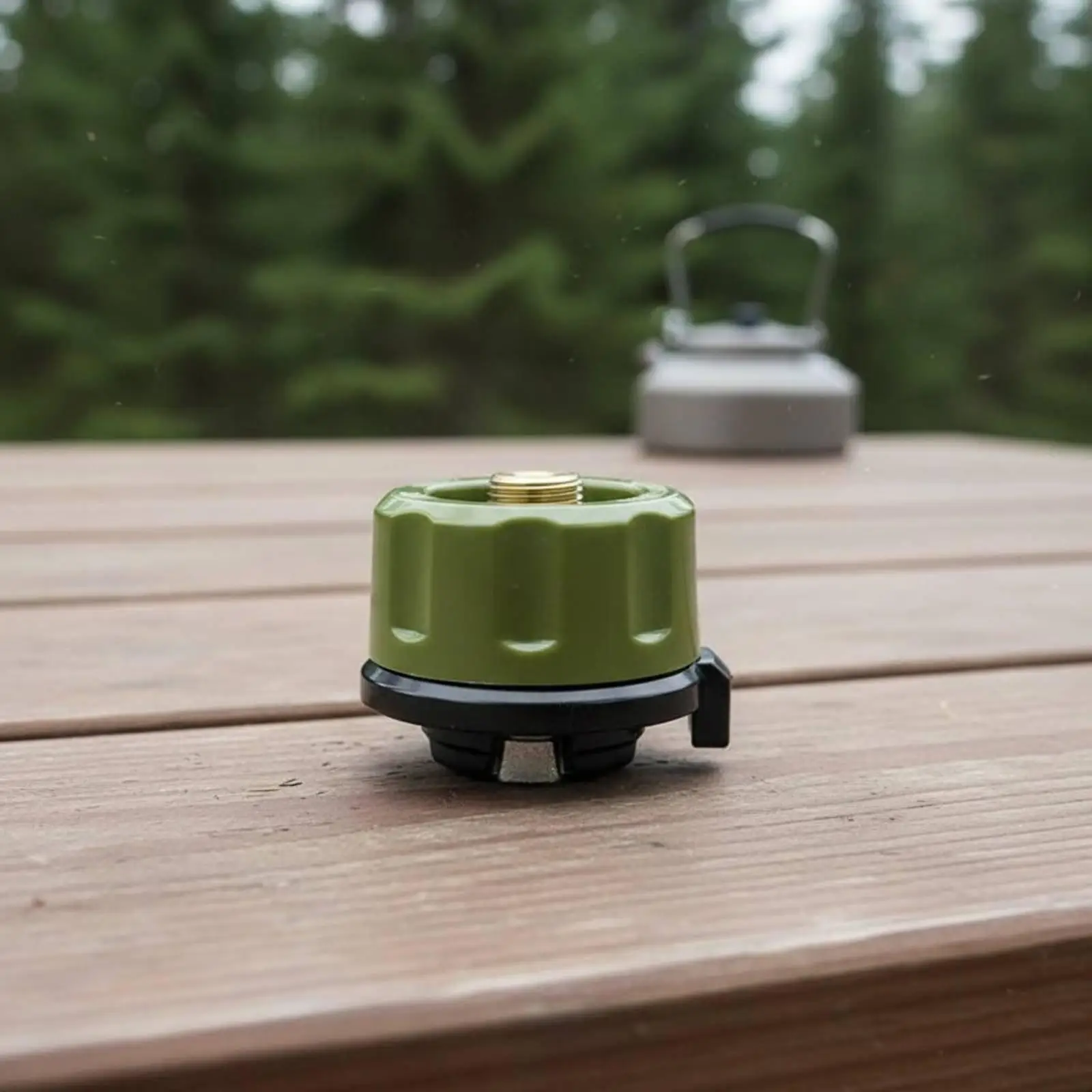 Outdoor Cooking Adapter Brass Gas Canister Connector for Camping Stove Portable Cooker System with Leak Safe Self Closing Valve