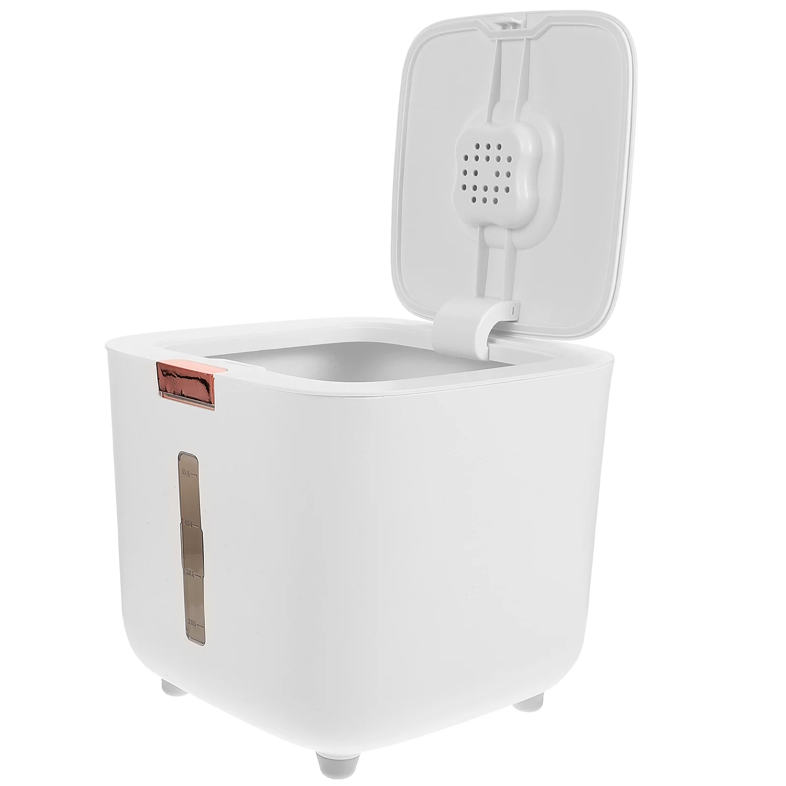 

Airtight Moisture-Proof Sealed Rice Bucket Insect-Proof Large Capacity Transparent Window Metering Dispenser Push Design Rice