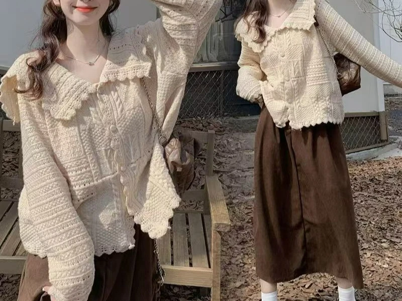 

Gentle Sweater New Autumn Winter Coat Knitted Cardigan Doll Top Spring Autumn