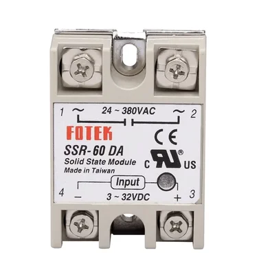 SSR-10DA SSR-25DA SSR-40DA SSR-75DA SSR-60DA SSR-80DA SSR-100DA10A 25A 40A Solid State citations Tech 3-32V Entrée DC 24-380V AC Ou