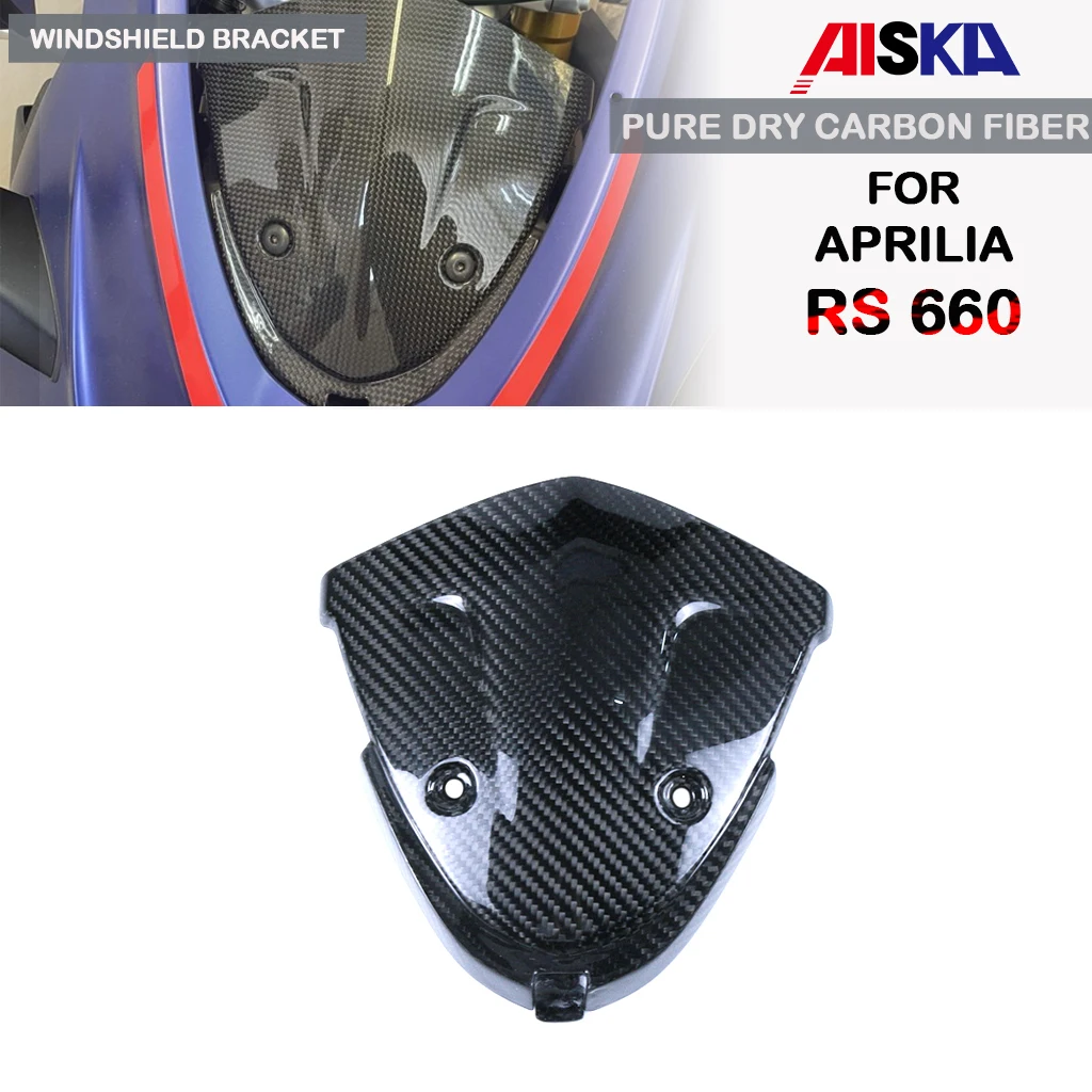 

Motorcycle Accessories Small Front Cover Windshield Bracket Fairing Kit 3K Dry Carbon Fiber For Aprilia RS660 2021 2022 2023