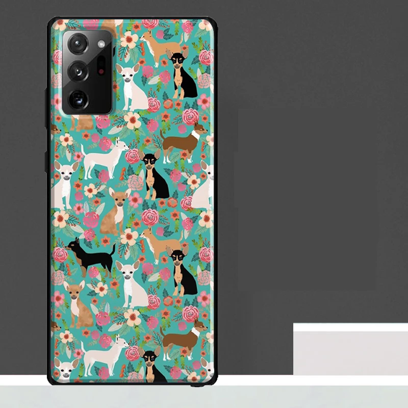 تشيهواهوا وجه الأزهار الكلب حقيبة لهاتف سامسونج جالاكسي S25 الترا S23 S22 S21 S24 الترا S9 S10 S20 زائد S25 FE غطاء الهاتف #2