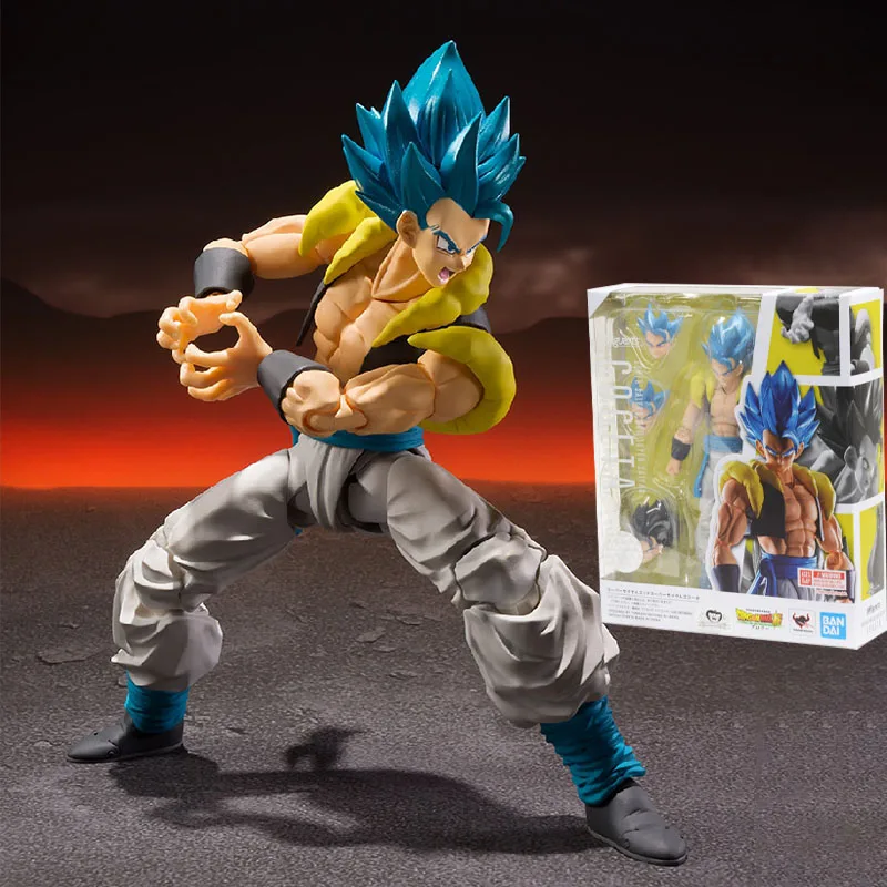 

Genuine Anime Shfiguarts Gogeta Dragon Ball Z Figure Blue Hair Gogeta Theater Edition Joint Movable Doll Collectible Toys