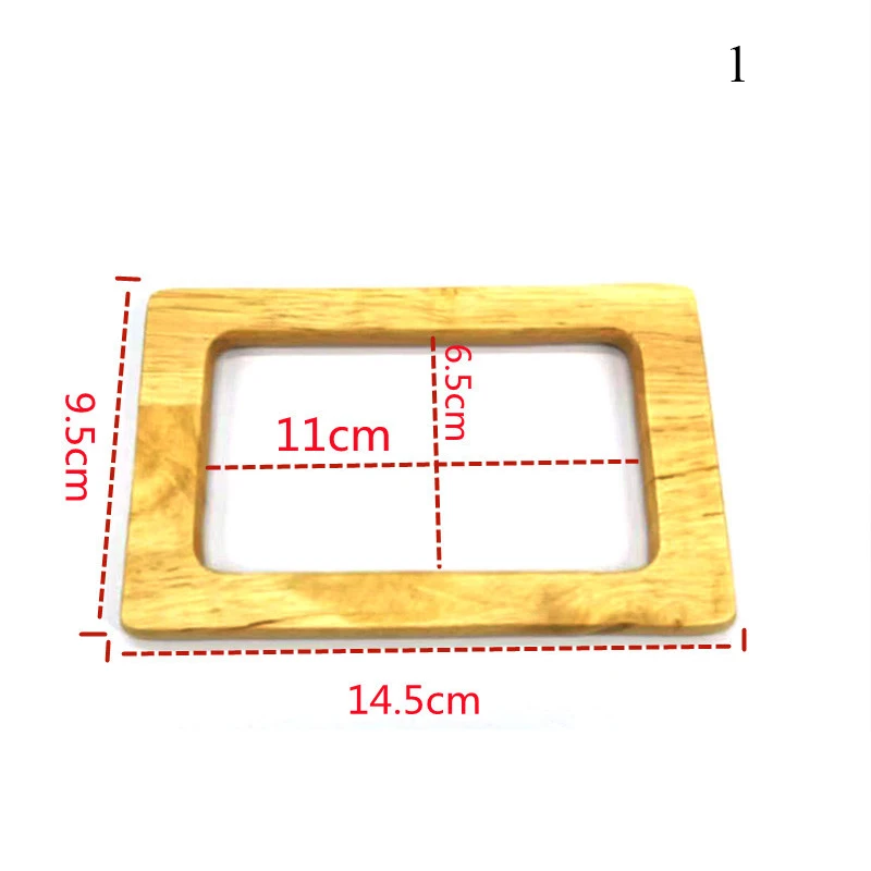 حقيبة خشبية مستديرة على شكل حرف D مقبض حلقة مربعة مقابض حقيبة يد بديلة DIY محفظة الأمتعة إكسسوارات يدوية لصنع الحقائب