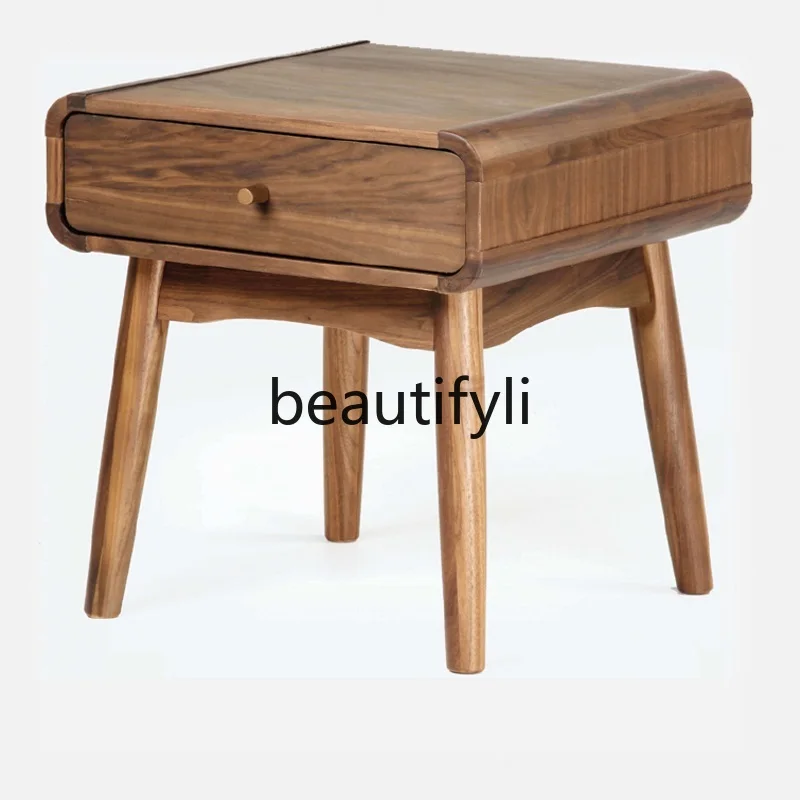 

North American black walnut bedside table/corner table/modern simplicity