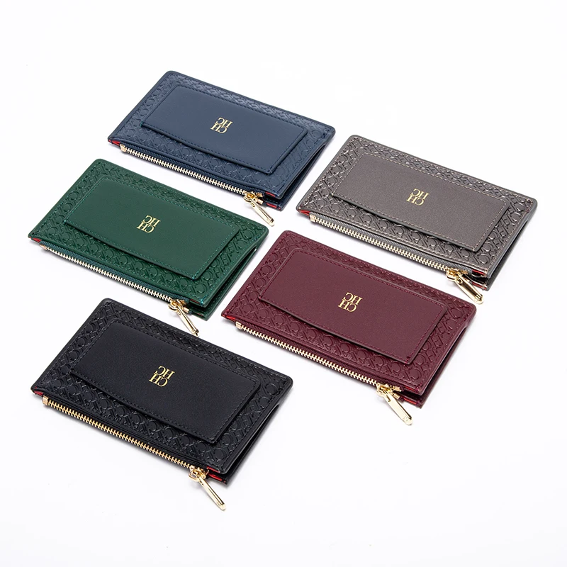 Color Blocking Design Fashion Classic Style 2024 Unisex Wallet PC Material Business Office Commuter Card Holder