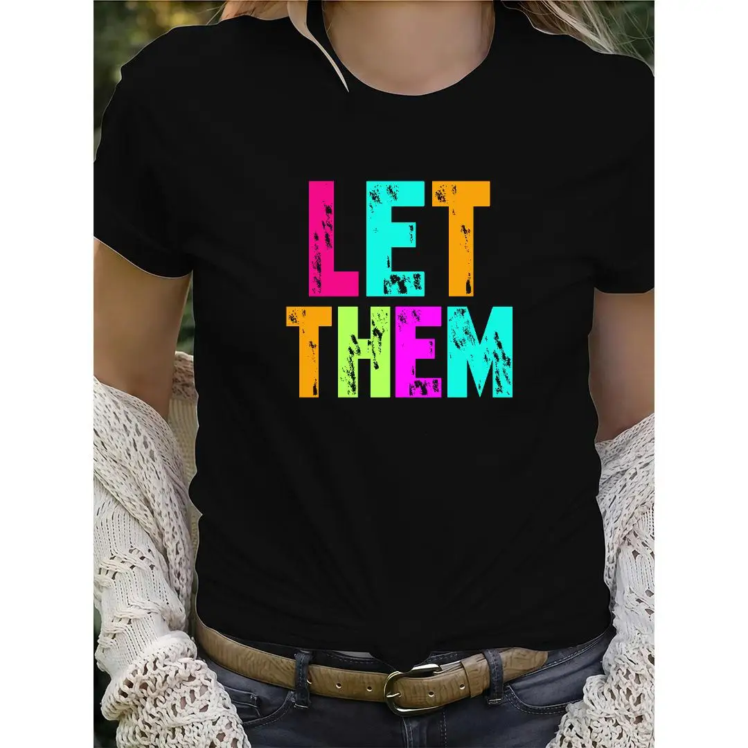 

Vintage Letter Print T-shirt Women Summer Casual O-Neck Short Sleeve Tops Streetwear Y2K Aesthetic Trendy Harajuku Grunge Style