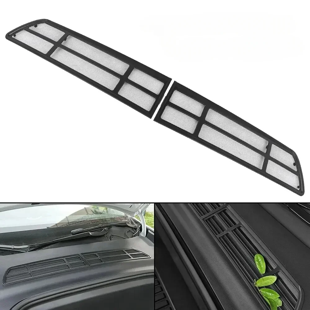 2PCS For Tesla Model Y Front Trunk Air-conditioning Insect-proof Net Cover Intake Grille Clean Air Inlet Protective Accessories