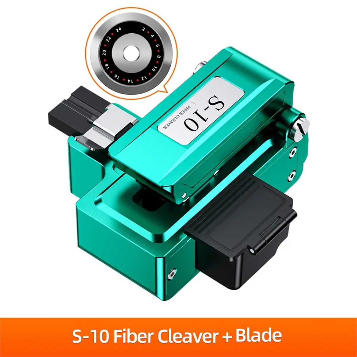 DT[Set of ]D1093-S-10 Fiber Cleaver Hot Melt Cold Weld Fiber Optic Cable Cutter Auto Blade Return Fiber Cutting Tool+Blade B