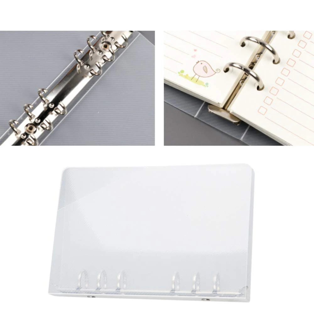 A14M 6-Ring Binder Plastic File Folder, Suitable for Letter-Sized Supplies A5