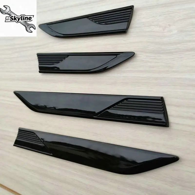 for 2017-2021  MK2 Black Knight door sign Fender side marker All black Leaf plate label
