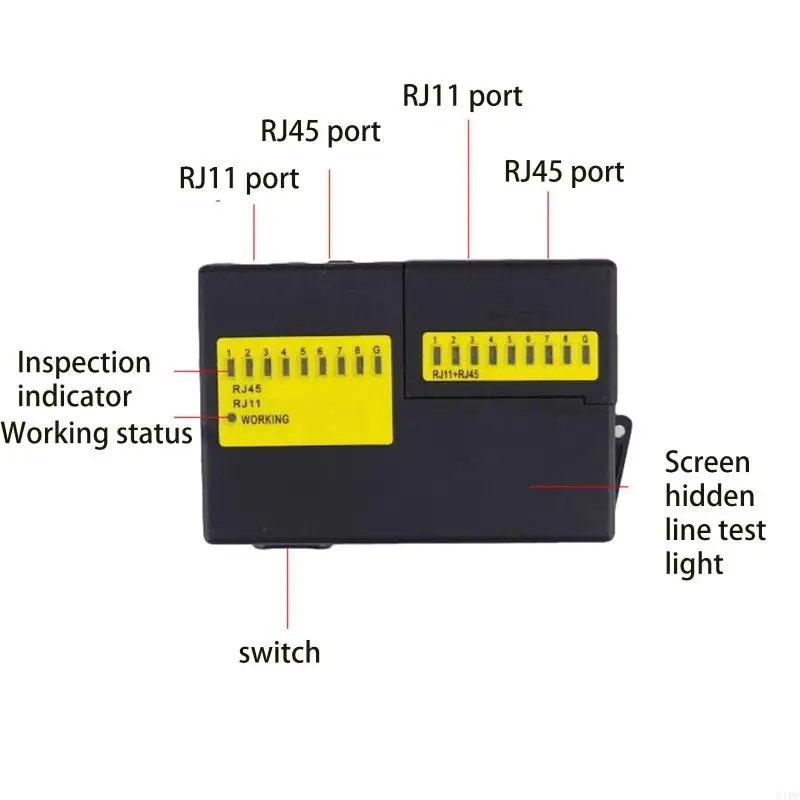 E1PF Mini Cable Tester для LAN Phone RJ45 RJ11 Линейная сеть