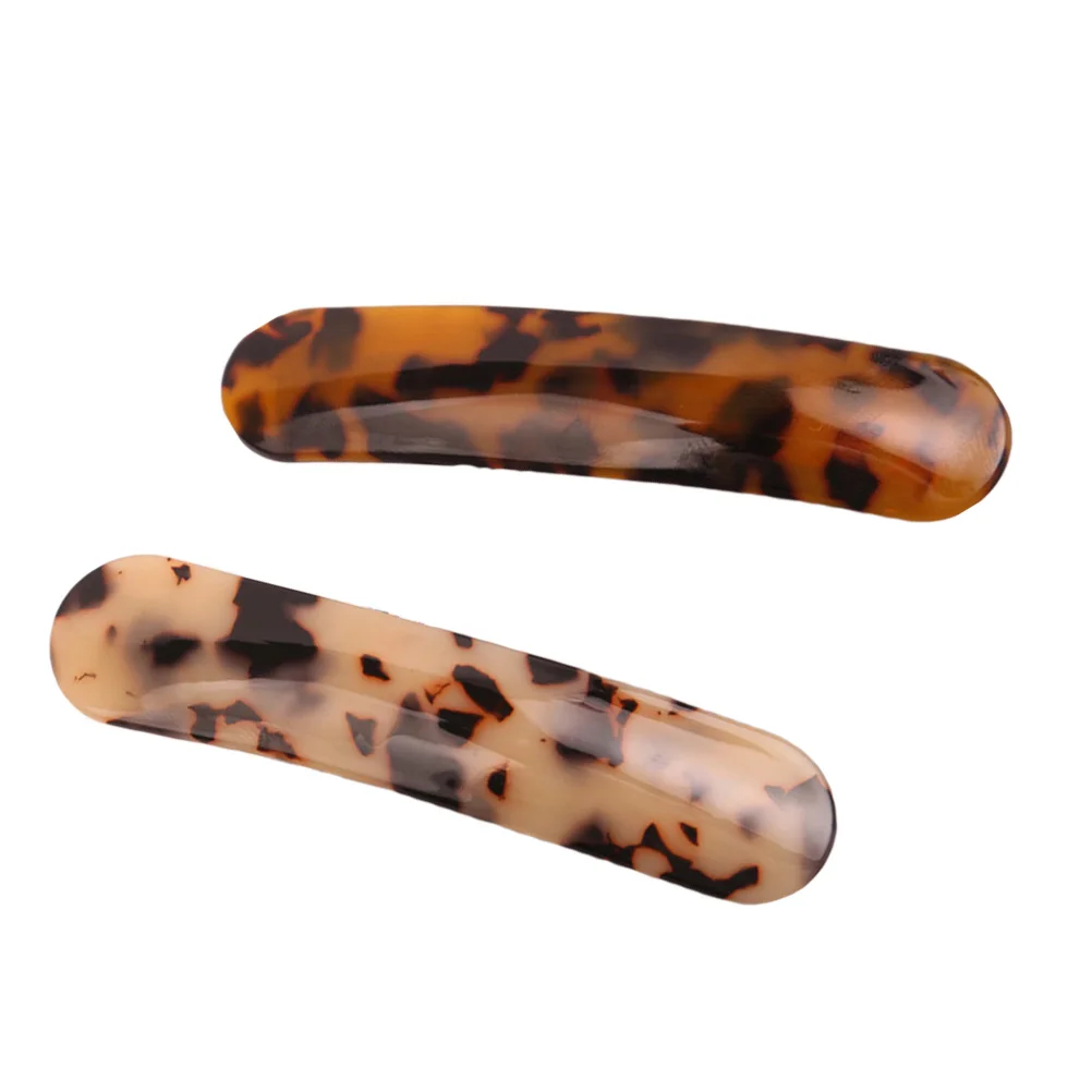 

2pcs Hairpin Women Barrette Clip Vintage Flat Bobby Women Marble Hair Headgear Hair Accessories Stylish Hairpins
