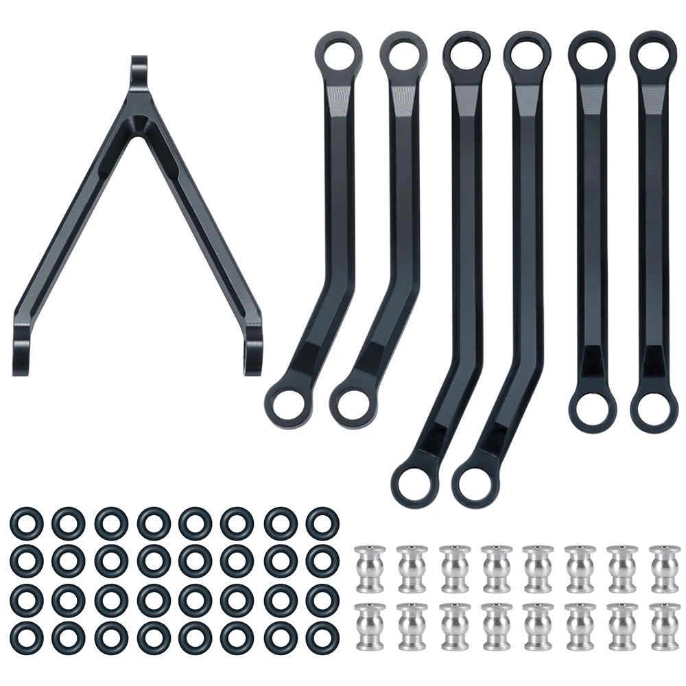 AXSPEED Zestaw łączników podwozia ze stopu aluminium o wysokim prześwicie do Axial SCX24 C10 Wrangler Bronco 1/24 RC Crawler Car Truck Model Part