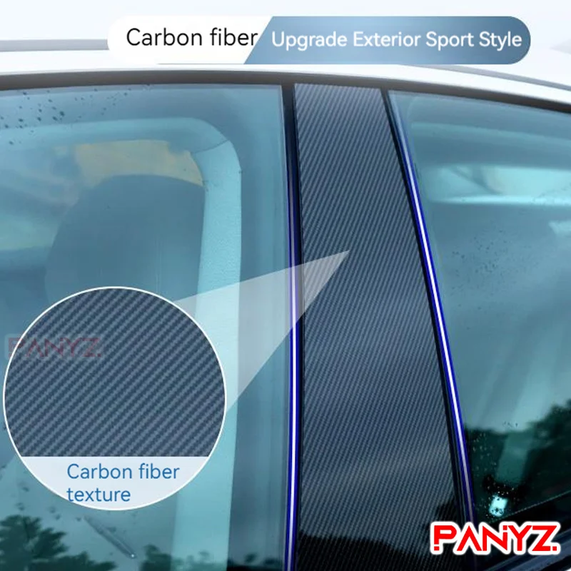 8PCS Polished Pillar Posts Fit For BMW X5 E70 2007 2008 2009 2010 2011 2012 2013 Window Trim Cover BC Column Sticker