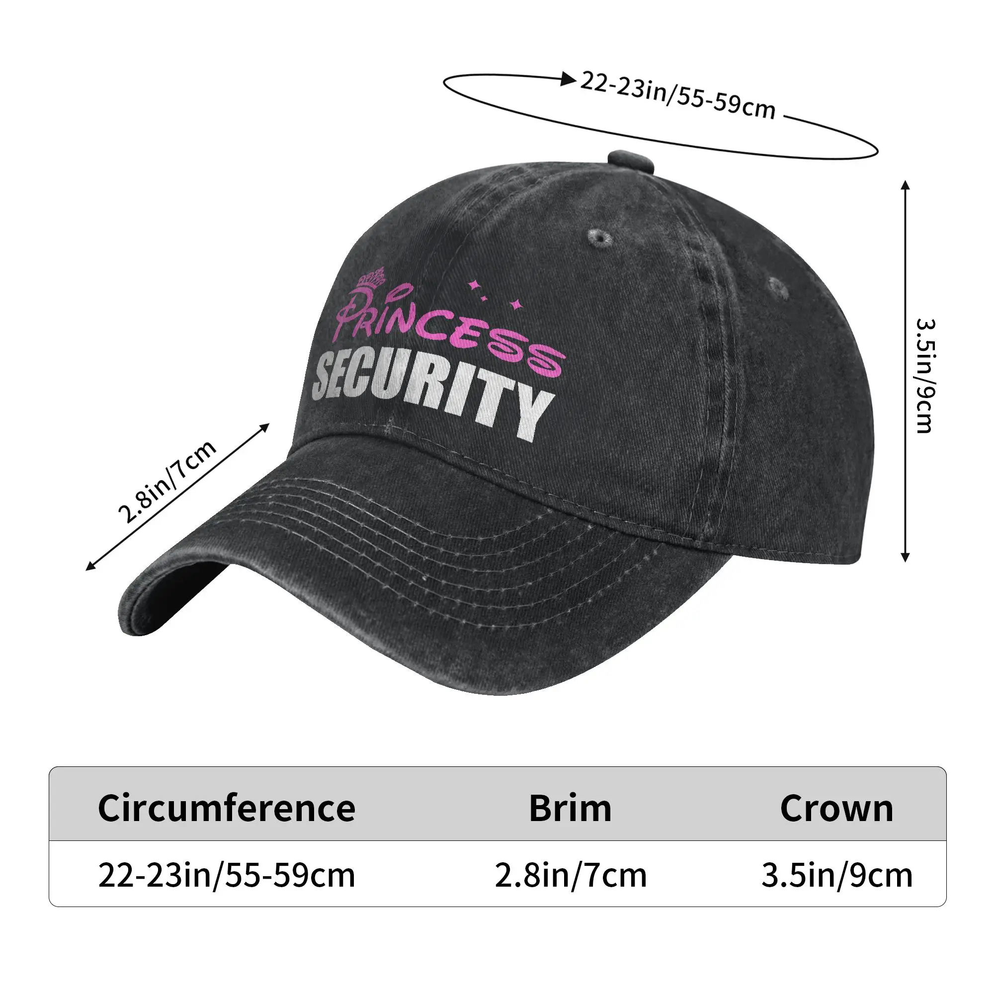Princess Security Halloween Costume  Casual Baseball Cap For Unisex-Teens Summer Outdoor Sports Trucker Hat Trendy Snapback Cap