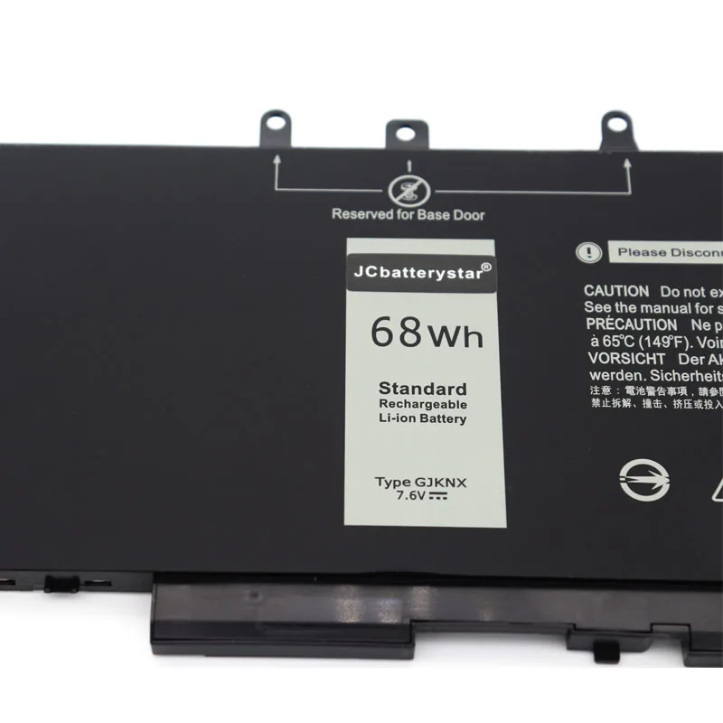 Imagem -03 - Jcbatterystar-gjknx Bateria do Portátil Gd1jp para Dell Latitude 5480 5490 5491 5580 E5280 E5580 7.6v 68wh Alta Qualidade