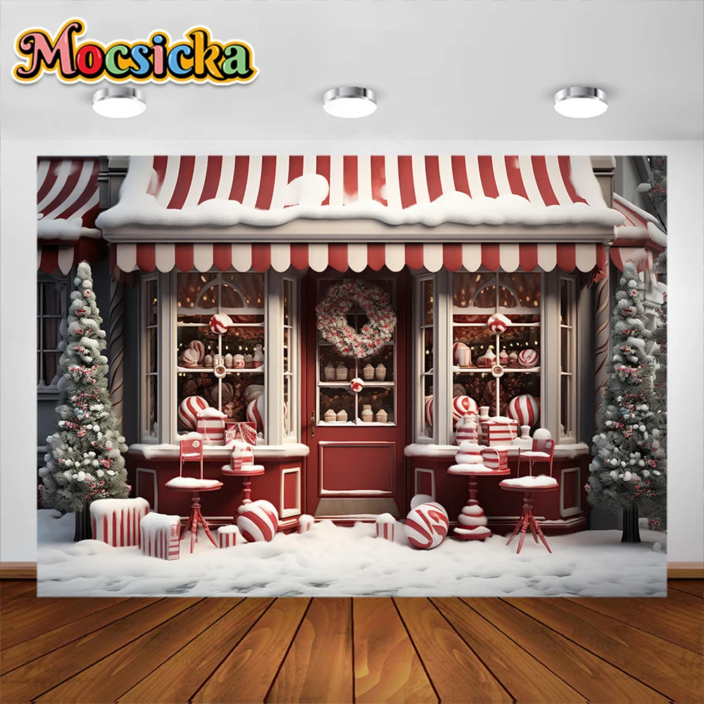 

Mocsicka Merry Christmas Photo Background Christmas Kids Portrait Photo Studio Props Family Party Photography Backdrop Studio