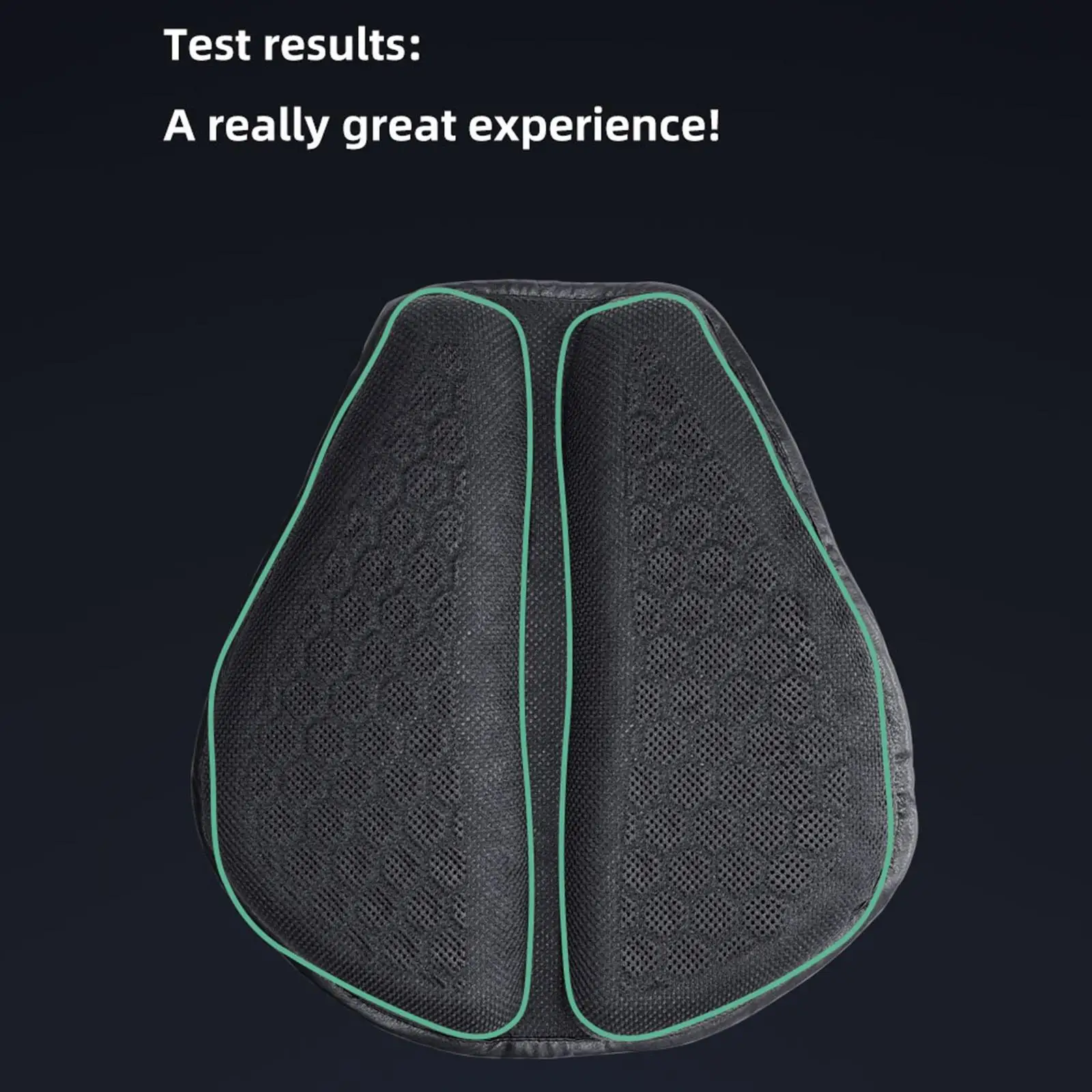 Motorbike Seat Cushion Shock Absorption for Long Distance Riding Black