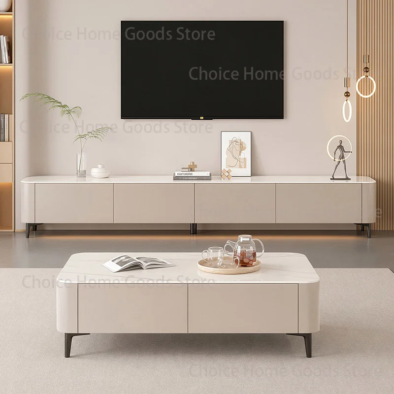 Italian Nordic TV Stand Scratch Resistant Compact Media Console Practical Comfortable Mobile TV Living Room Cabinet Furniture