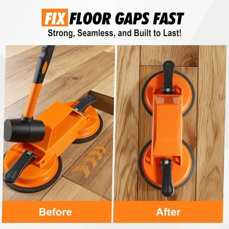 Heavy Duty Double Suction Cup Glass Lifter With Reinforced Metal And Rubber Construction Suitable For Secure Handling 87HA