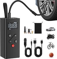 Tire Inflator Portable Air Compressor, 150PSI Cordless Air Pump with Digital Pressure Gauge 12V Electric Mini Tire Pump for Car