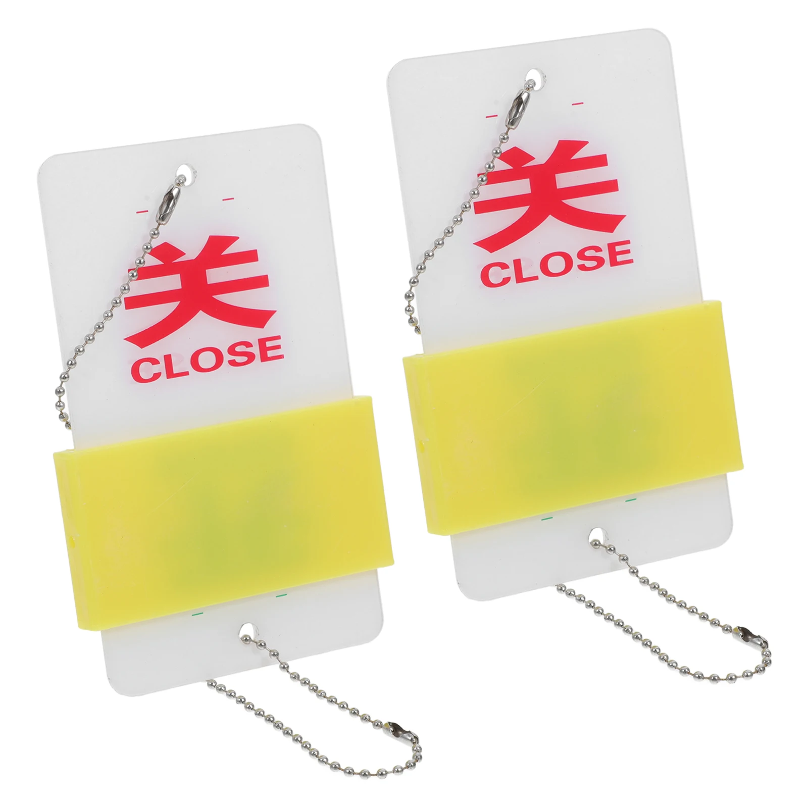 2Pcs Acrylic Valve Equipment Warning Sign Home Use Open Close State Indicator Safety Traffic Signs Machine Signboard