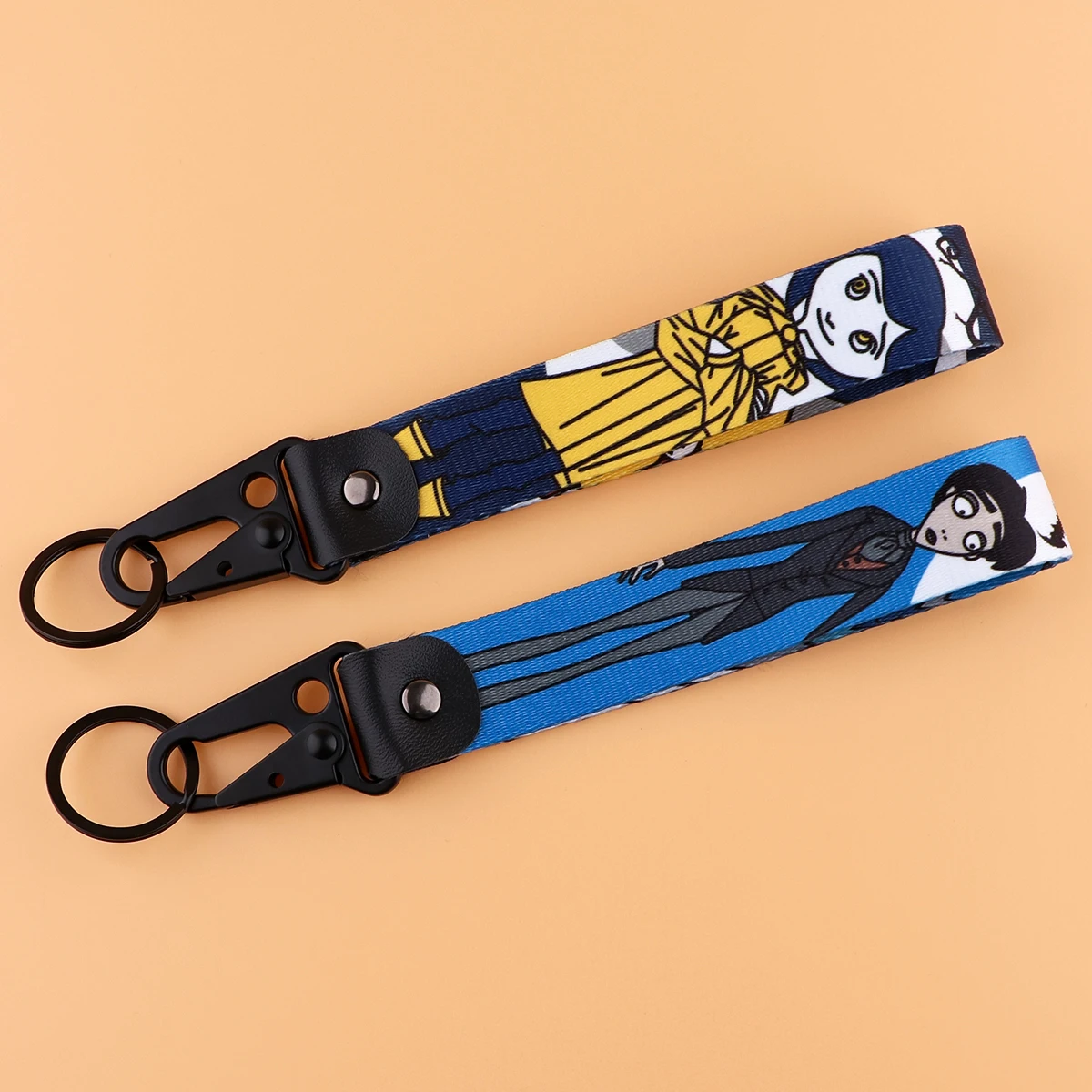 Horror Movie Short Lanyard Wrist Strap Key Ring Lanyard for Keys Straps School Backpack Bag Keychain Halloween Accessories