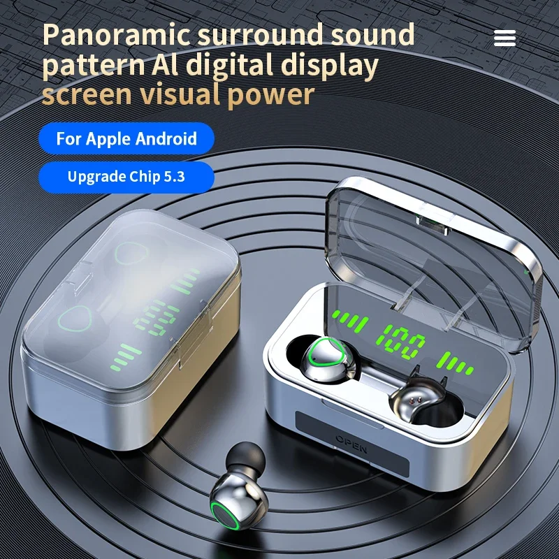 

NEW TWS Wireless Bluetooth Noise Reduction YD02 Earphones Stereo Gaming Headphones Waterproof Sports Headset with MIC Ear Phones