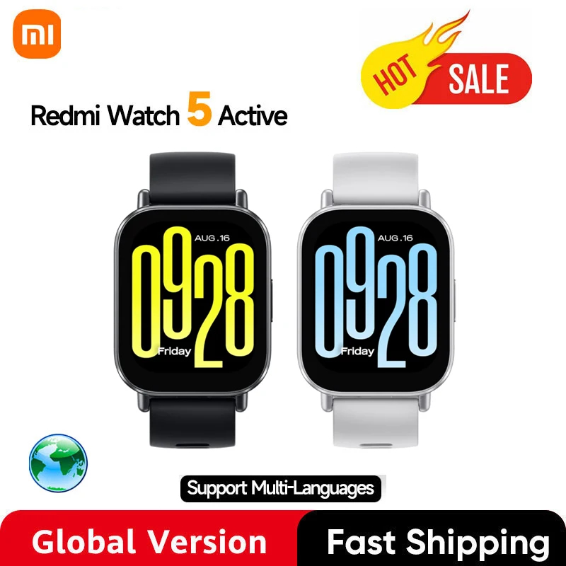 الإصدار العالمي من ساعة Xiaomi Redmi Watch 5 Active 2 بوصة عرض يصل إلى 18 يومًا من عمر البطارية 140+ أوضاع للتمرين والاتصال بالبلوتوث 5ATM #1
