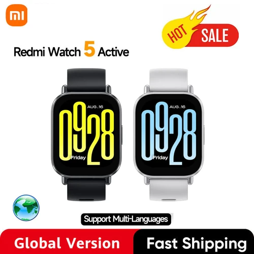 Versión global Xiaomi Redmi Watch 5 Pantalla activa de 2 pulgadas Hasta 18 días de duración de la batería Más de 140 modos de entrenamiento Llamadas Bluetooth 5ATM