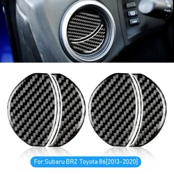 Real Soft Carbon Fiber for Subaru BRZ Toyota 86 2013 2014 2015 2016 2017 2018 2019 2020 Accessories Car AC Outlet Vent Stickers