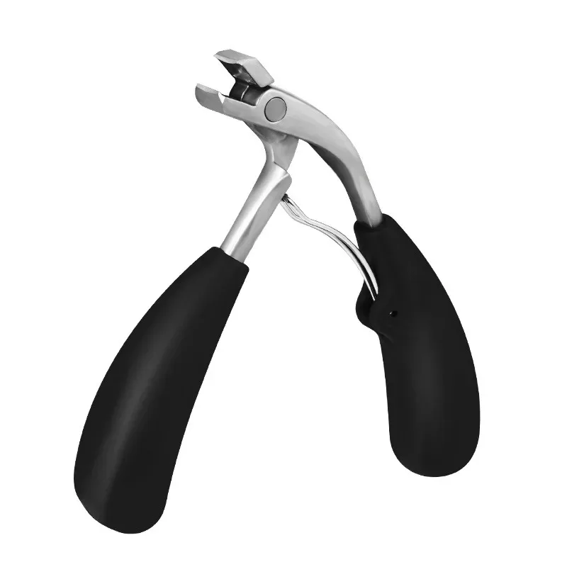 Professional Nail Clippers, Modern Style, Stainless Steel Blade, Concave Edge, Wide Opening, Anti-Splash, Long Handle, Curved image 6