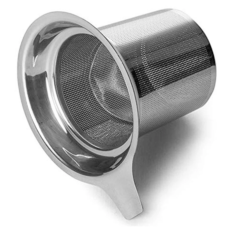 Stainless Steel Tea Strainer, Teapot, Tea Sieve, Coffee Cup, Leaking Sieve, Flat Bottom, High Density Filter with Handle