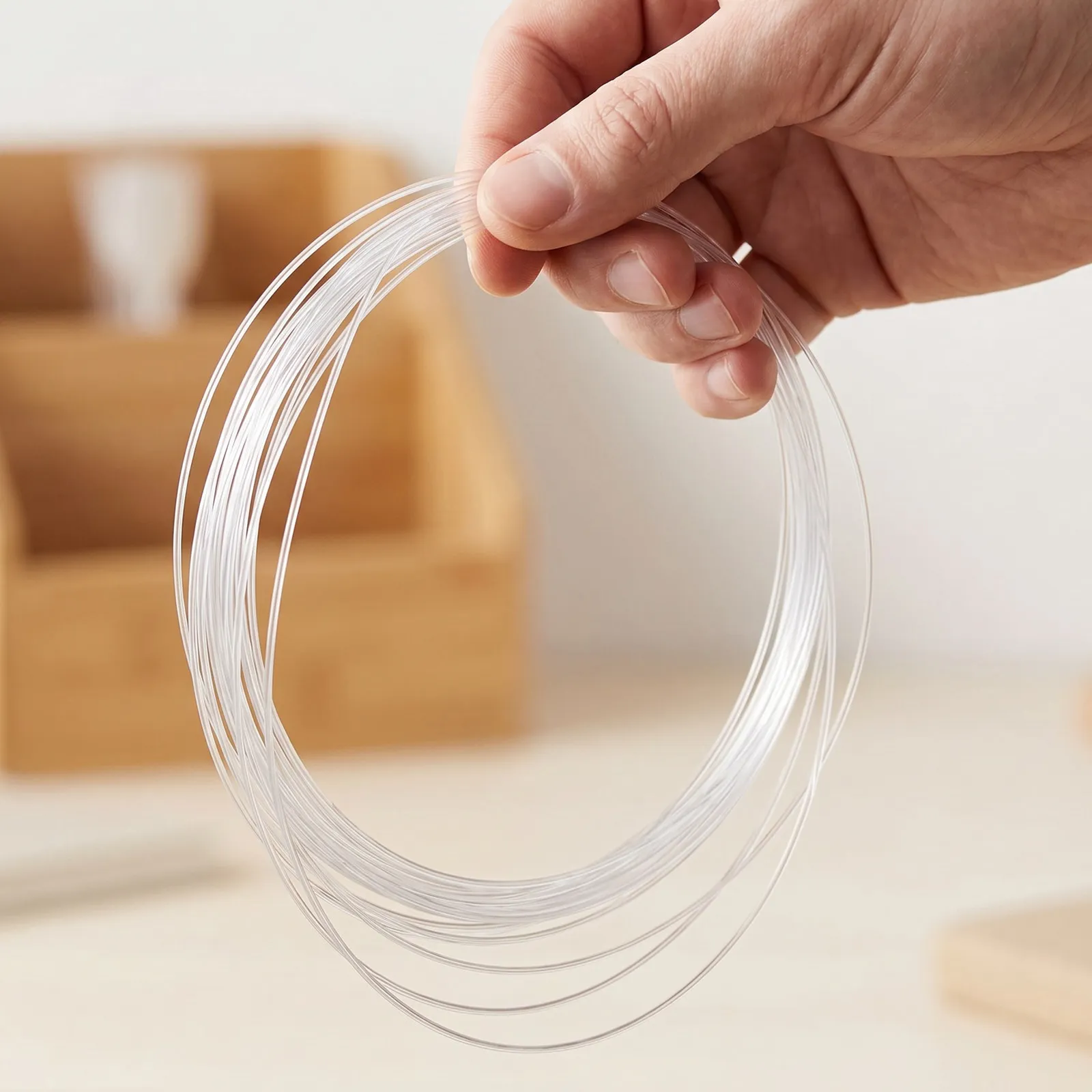 2 Rolls T Shape Eyeglass Repair Wire Transparent Lens Interliners High Tension Nylon Strip for Half Rim Frames Semi Rimless