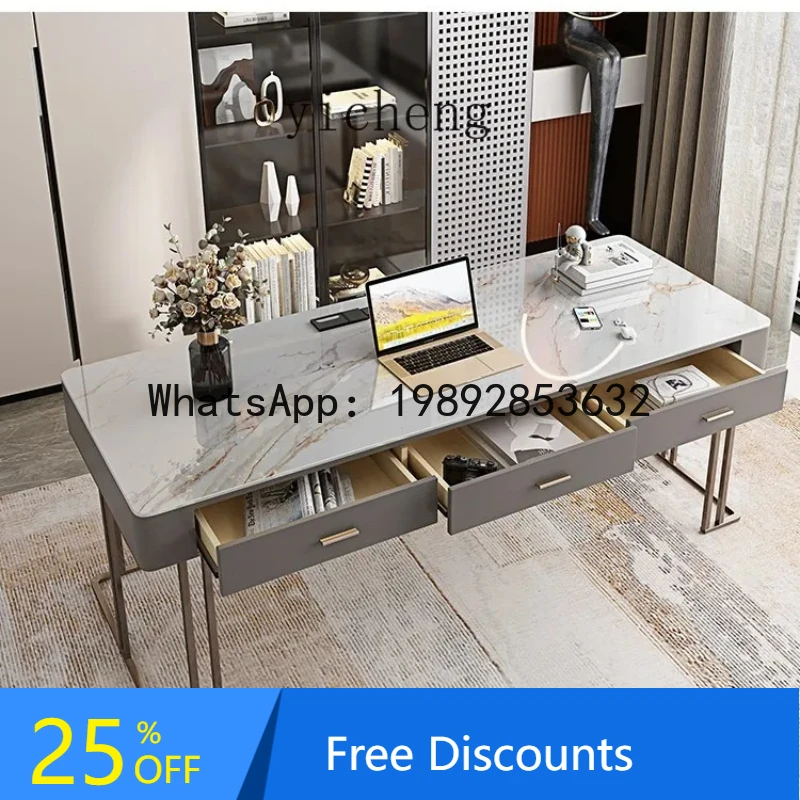 

BB современный простой письменный стол, роскошный стол из каменной плиты и комбинированный стол для стула, письменный стол для домашнего обучения