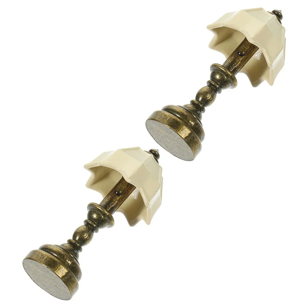 

2 шт. миниатюрные лампы для кукольного домика, декоративное освещение, изысканное исполнение, стильное украшение для дома, аксессуары для дома