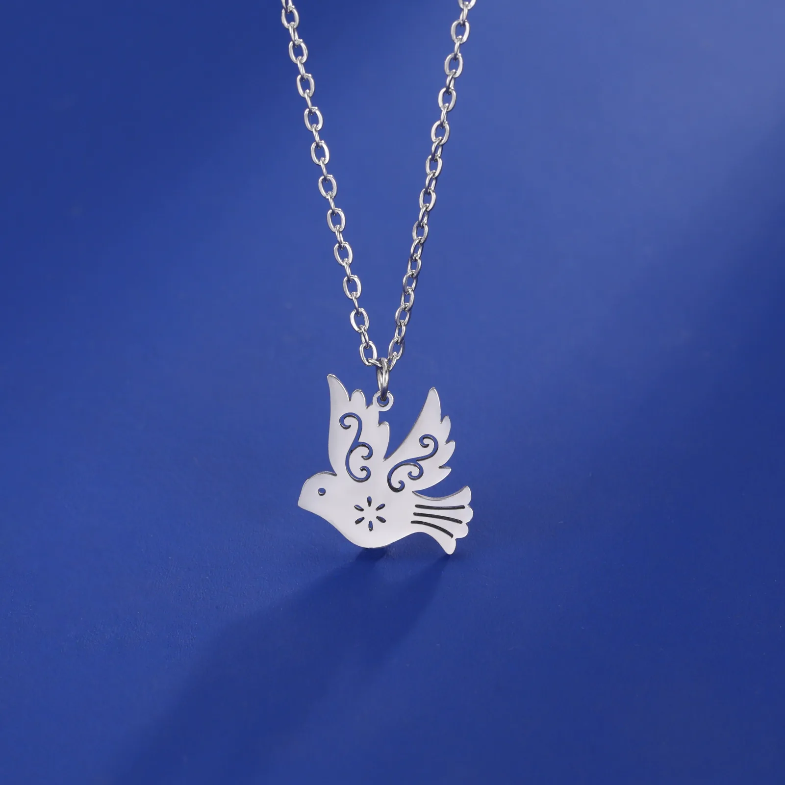 الفولاذ المقاوم للصدأ لطيف الطيور قلادة قلادة مجوهرات رائعة هدية للنساء #3