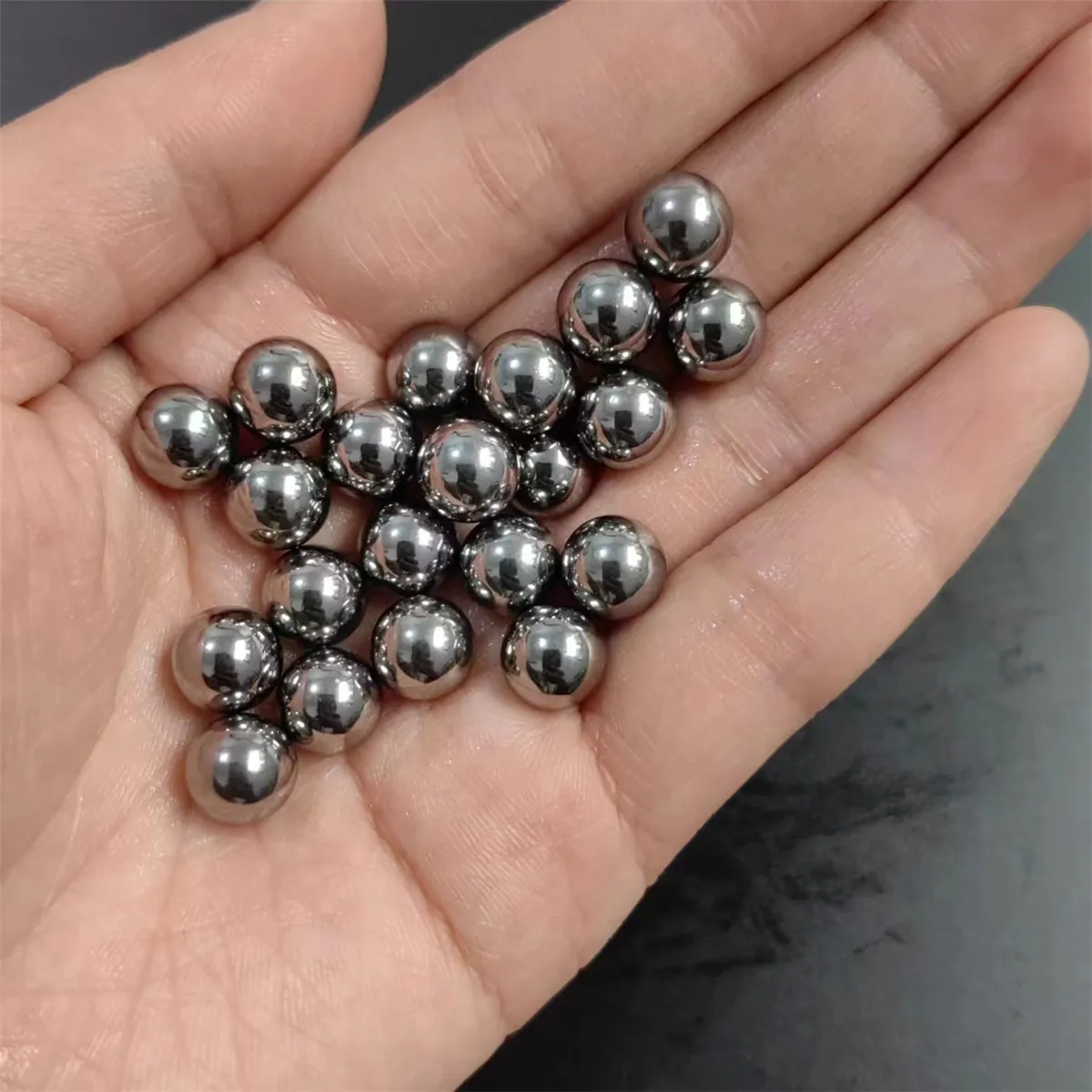 100pcs1set 9mm/0.35in 9.5mm/0.37in 10mm/0.39in 11mm/0.43in High Carbon Steel Ball Slingshot Hunting Shooting Ball Accessories