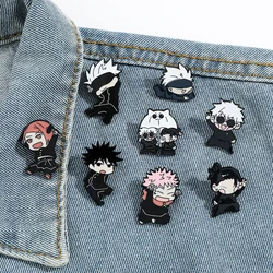 4 Pcs Cartoon Character Brooch Handsome Eye Mask Boy Enamel Pin Metal Badge Jewelry Backpack Clothing Accessories Festival Gift