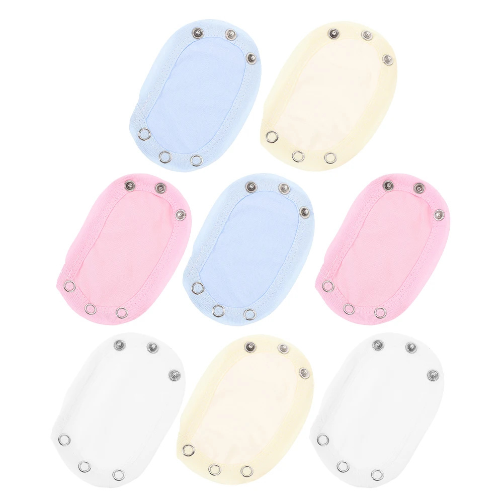 

8 Pcs Bodysuit Extender Double Baby Jumpsuit Extender Layer Soft Cotton Snap Buttons Jumpsuit Extend Machine Washable