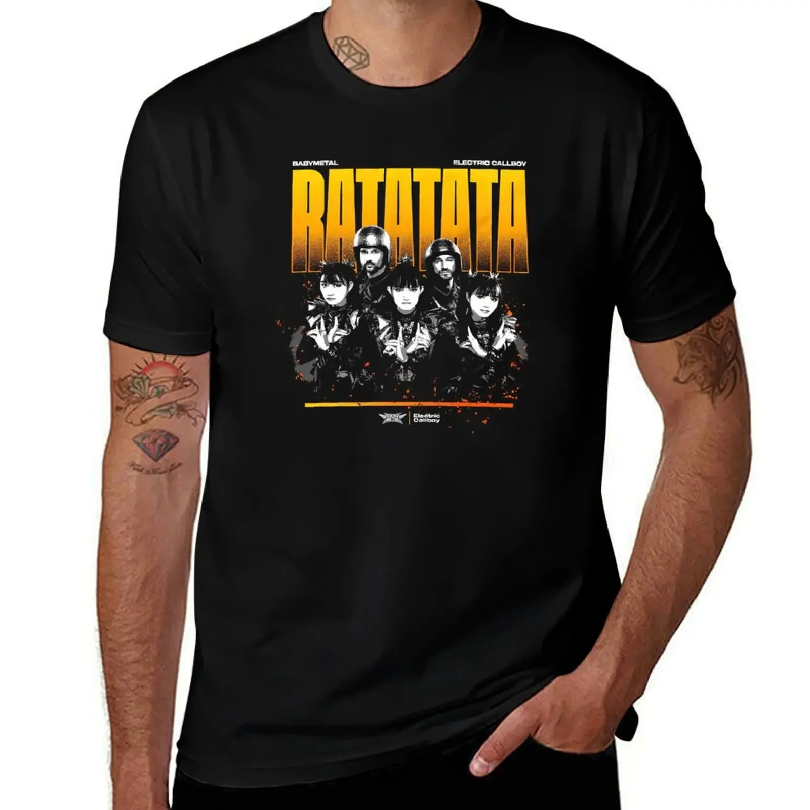 RATATATA Cover Front T-Shirt vintage custom t shirt hippie clothes luxury t-shirt big and tall t shirts for men