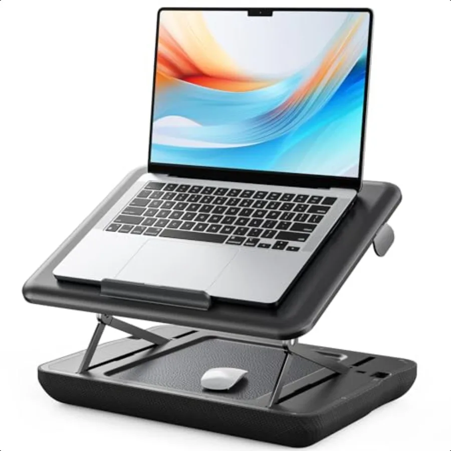 

Height Tilt Adjustable Lap Desk Portable Laptop Stand for Bed Car Couch and Recliner Foldable Lap Desks Up to 15.6 Inch Laptops