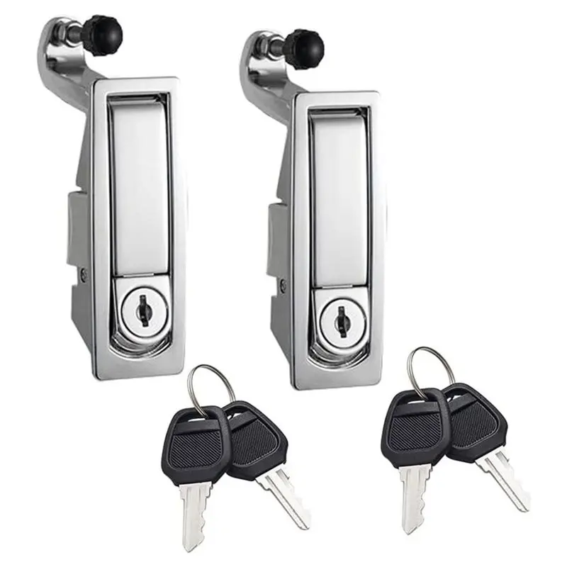 SOFT-Compression Latches Lock Zinc Alloy, Silver, 2PCS Trigger Latches Lock Adjustable Lever Hand Operated, Flush