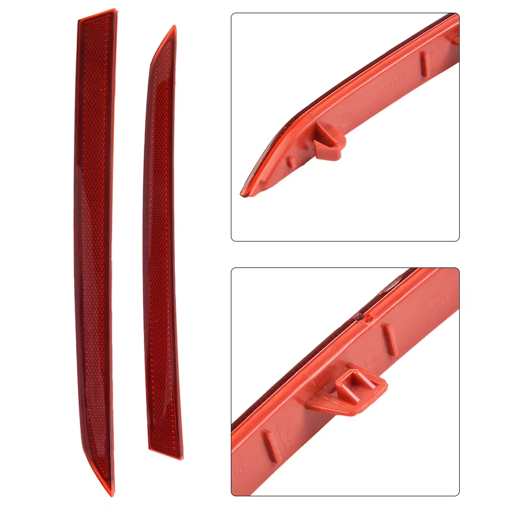 Right Left Side Car Rear Bumper Reflector Strip Red Lens For BMW X3 F30 2012-2017 63147847165 Tail Lamp Fog Warning Stop Light