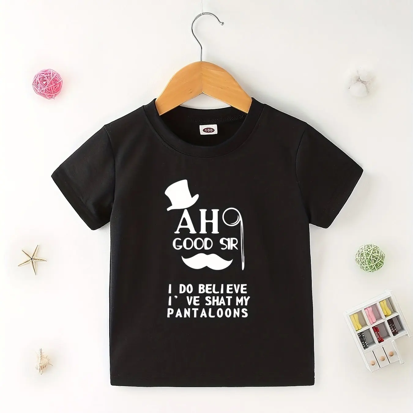 

Summer Kids T-Shirt 100% Cotton with Funny Gentleman Quote Print - Perfect for Boys Girls Casual Wear Comfortable and Stylish