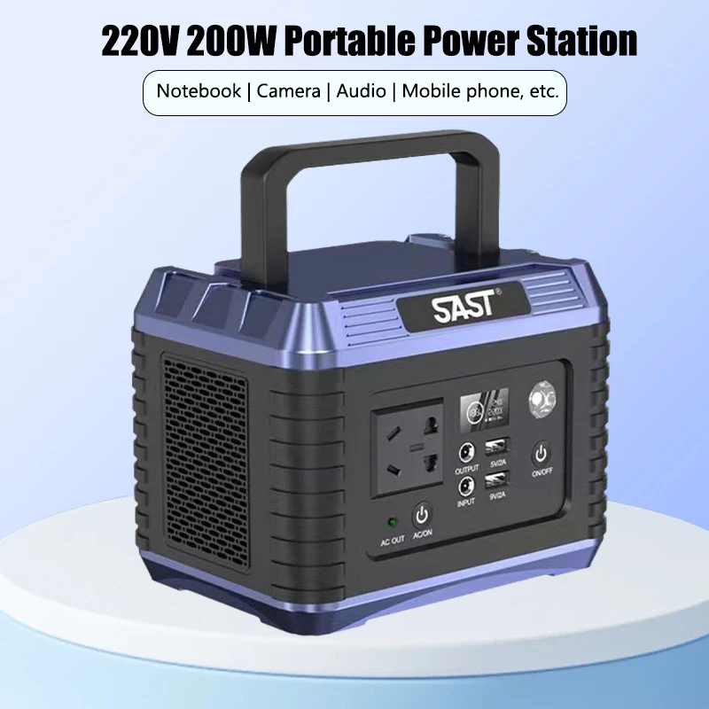 200W 220V Portable Power Station Power Banks 32000mAh Powerful External Spare Battery Generator Powerbank for Outdoor Camping