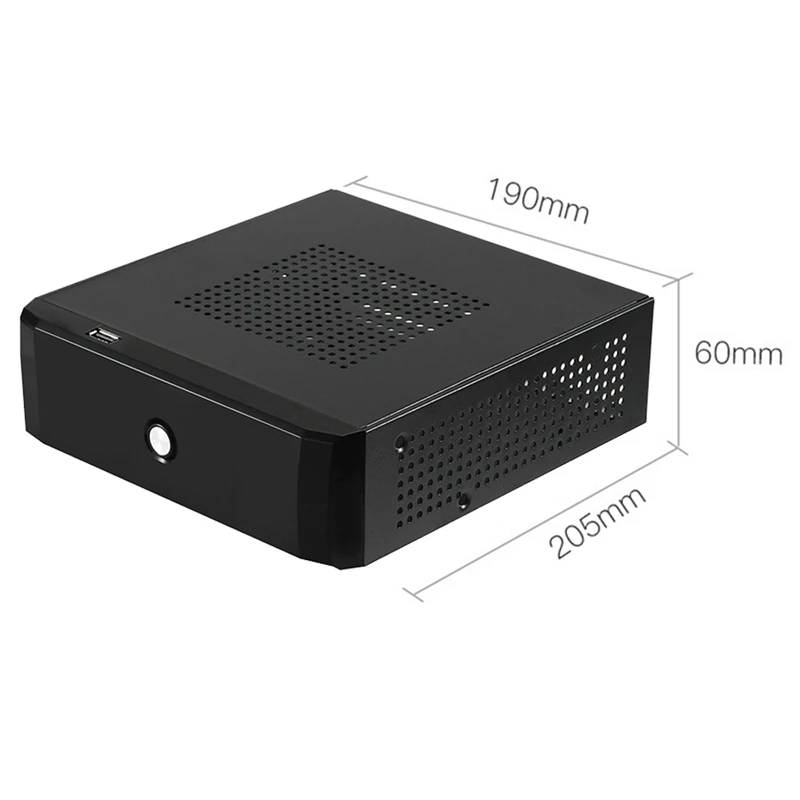 Настольный блок питания для игр, HTPC, хост, офиса, дома, 2,0, USB Mini ITX с радиатором и отверстием для компьютера
