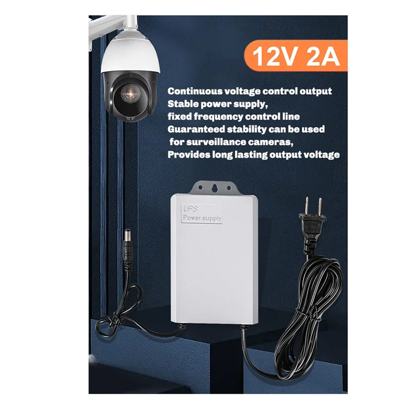 

12V-2A Uninterruptible Power Supply For Security Cameras Mini UPS Battery Backup Protector EU PLUG