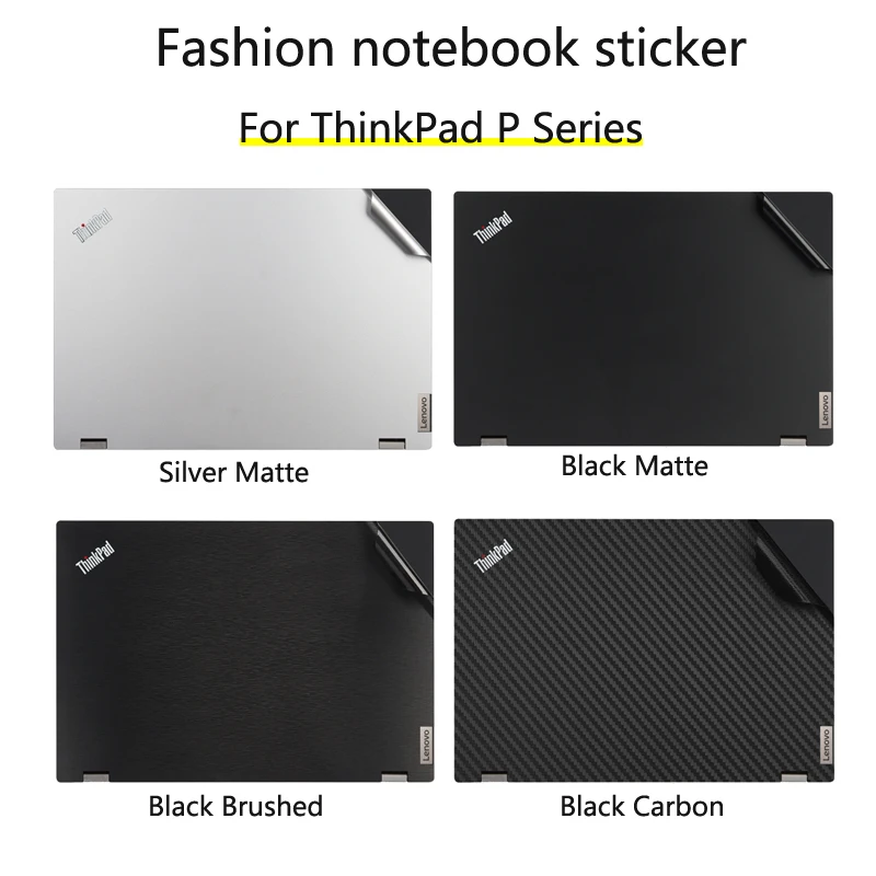 Carbon Fiber Vinyl Protection Cover para ThinkPad, Sticker Skin, Laptop Decalques, P52, 2018